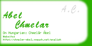 abel chmelar business card
